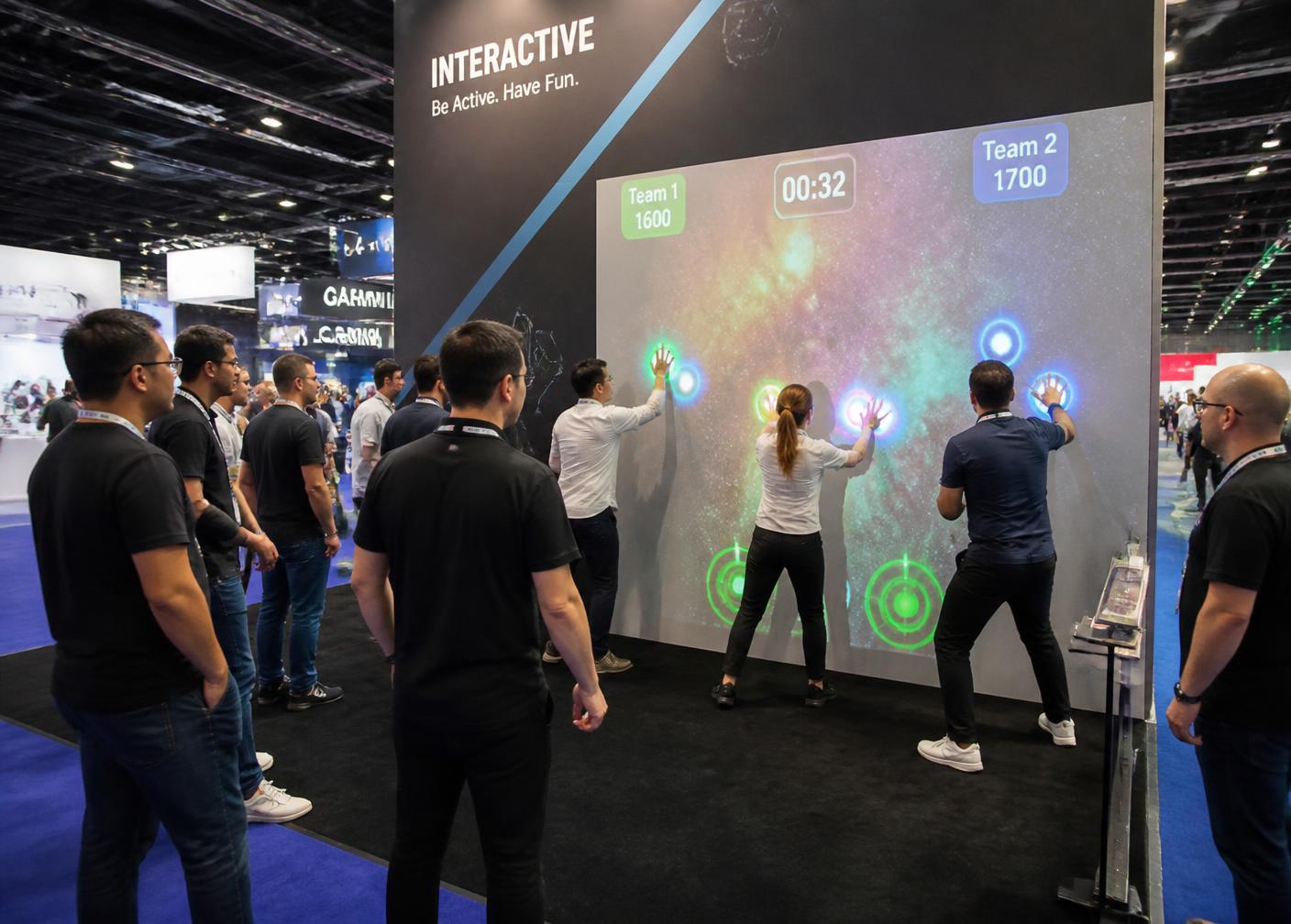 Animation interactive sur un stand de salon
